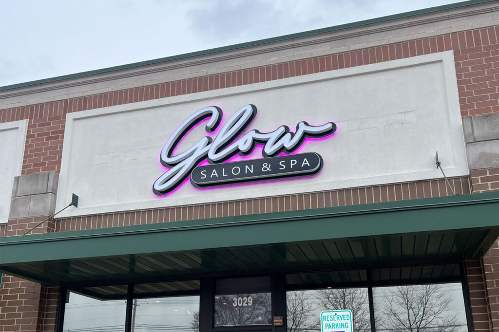 An image of the front of Glow Salon and Spa